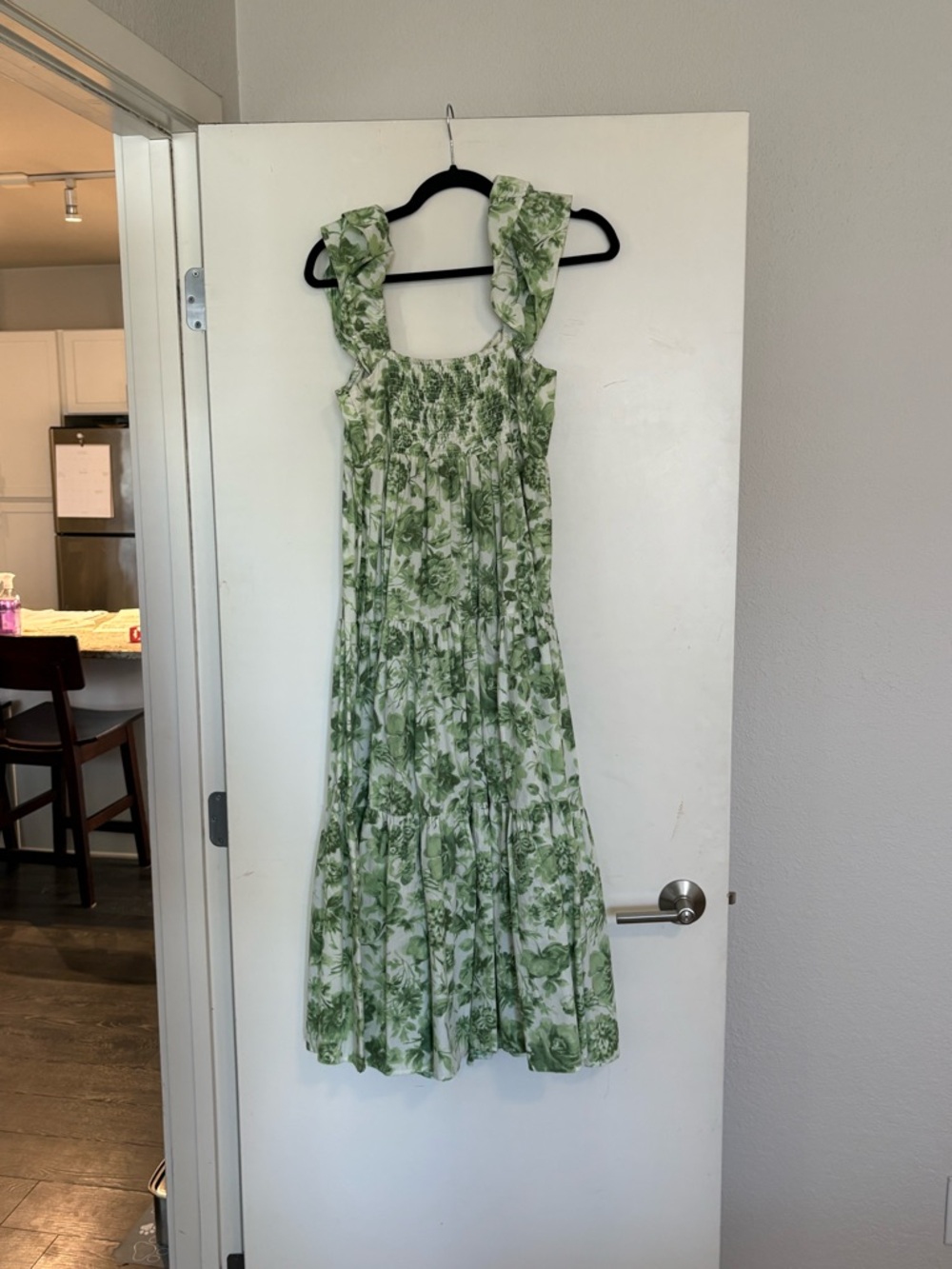 Abercrombie & Fitch Green Floral Tiered Maxi Dress - Picture 3 of 3